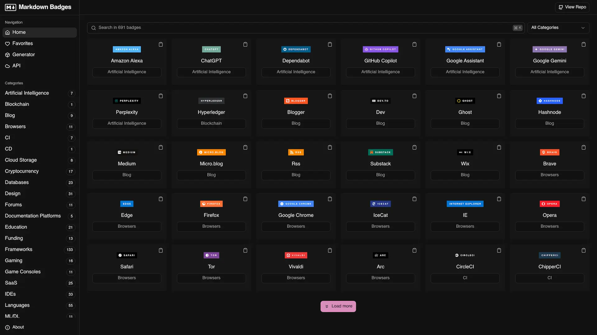 Markdown Badges